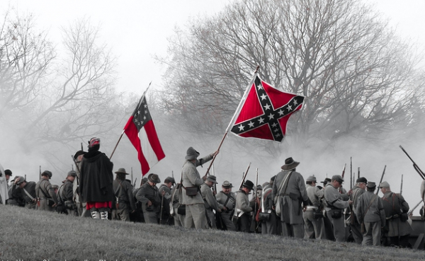 Reconstitution de la bataille de Fredericksburg le 8 décembre 2012, 150 après avoir eu lieu