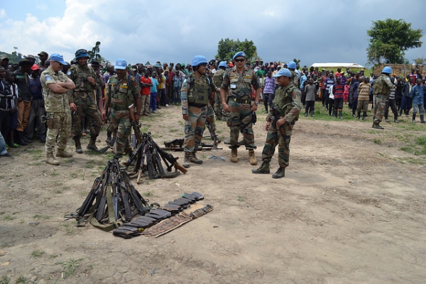 Voluntary surrender and disarmament ceremony of former FDLR combatants on December 28, 2014 in Buleusa Village, North Kivu, DRC