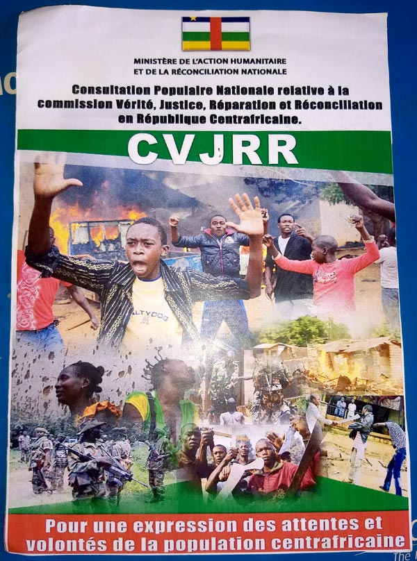 Affiche CVJRR (Commission vérité) en Centrafrique