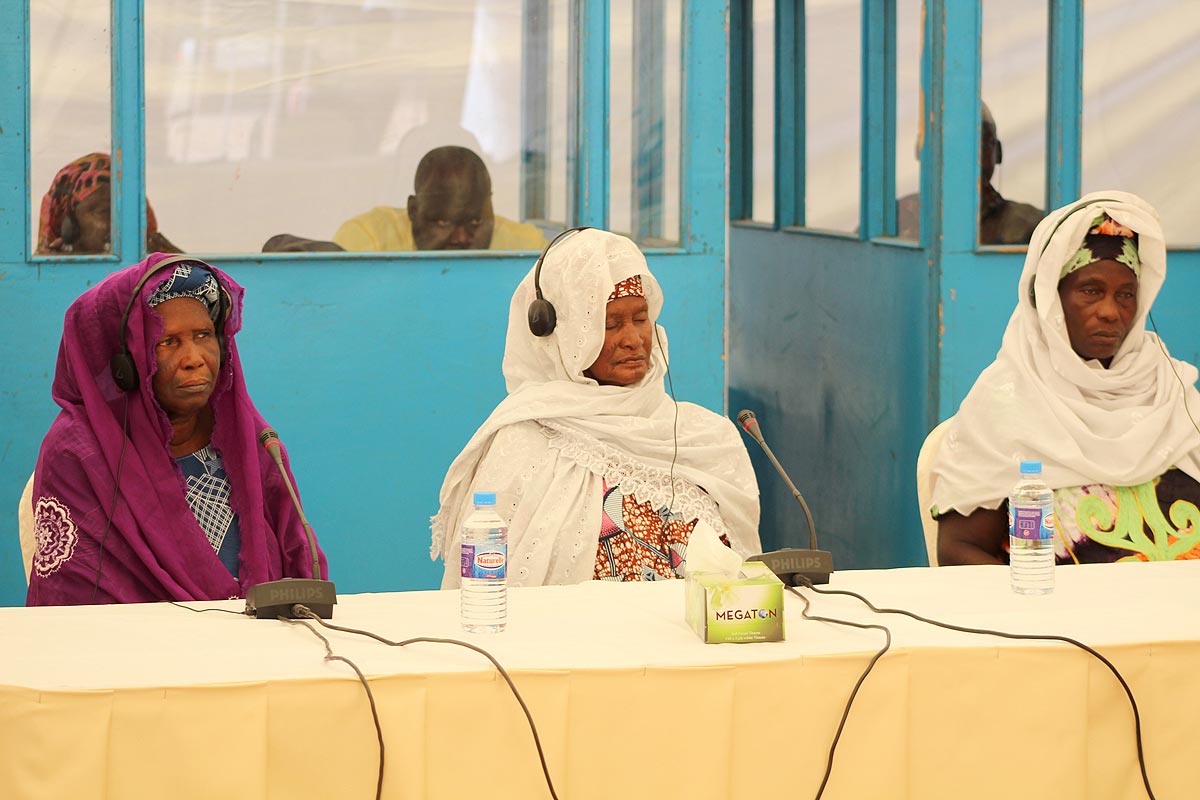 Lamarana Jallow, Sukai Jallow and Fatou Sowe testify before the Truth Commission in Jambur