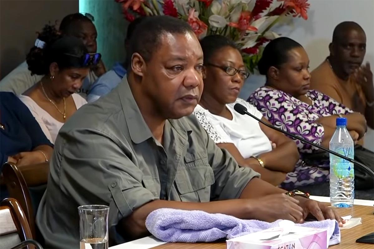 Bryan Charles Victor testifies before the TRNUC in the Seychelles Bryan Charles Victor testifies before the TRNUC in the Seychelles