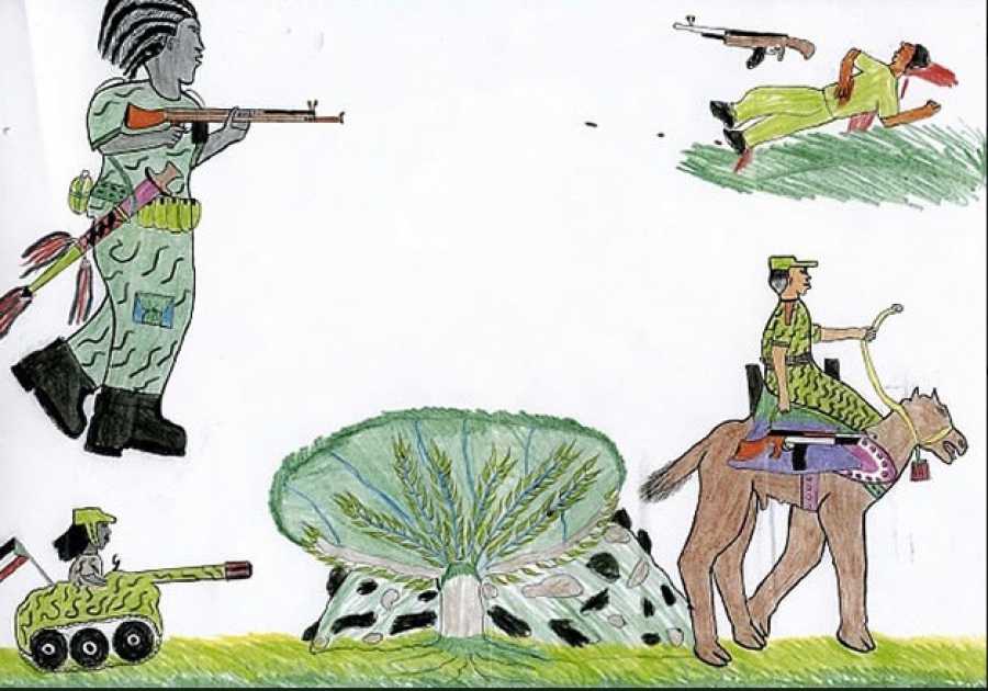 JusticeInfo.net - Les dessins des enfants de la guerre comme pièces à