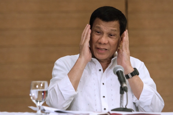 February 9 press conference by Phillippine President Rodrigo Duterte who said he was not concerned by the ICC preliminary examination