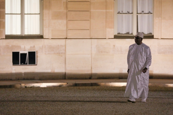 Le président Ibrahim Boubacar Keita arrive à l'Elysée le 31 octobre 2017 pour une rencontre avec son homologue Emmanuel Macron