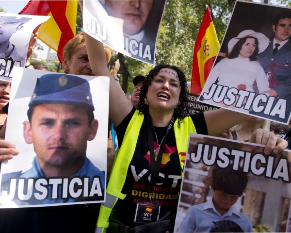 Manifestation de parents de victime de l'ETA à Madrid (photo d'archive septembre 2012)