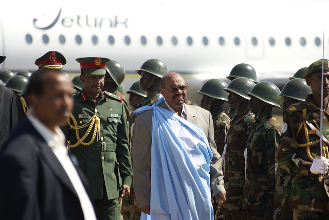 President al-Bashir of Sudan clocked in thousands of miles across the world, despite being a wanted war criminal