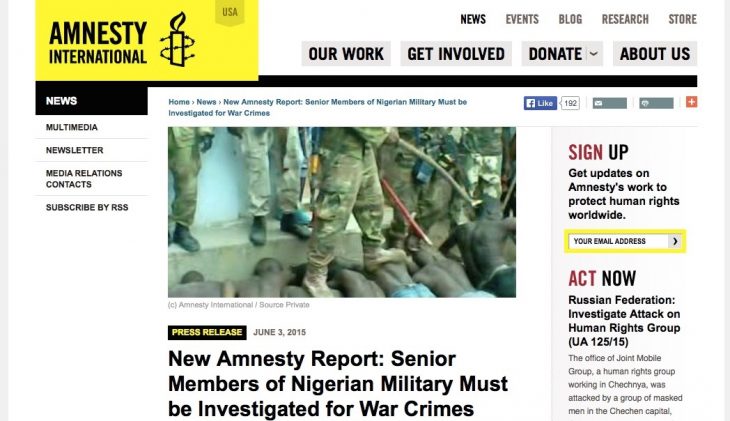 Nigeria : AI accuse l'armée