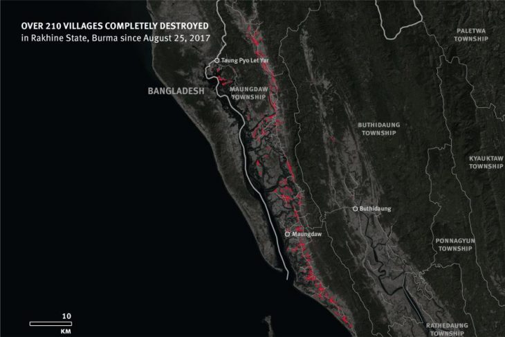 Myanmar: Satellite Imagery Shows Mass Destruction