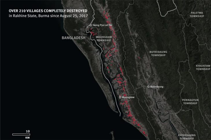 Myanmar: Satellite Imagery Shows Mass Destruction