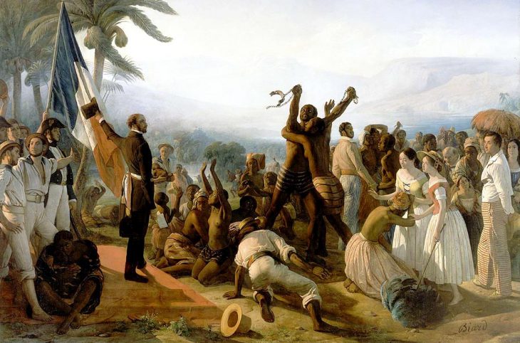 L’abolition de l’esclavage dans les colonies françaises (peinture de 1948)