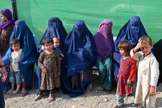 Women wearing burqas in Afghanistan