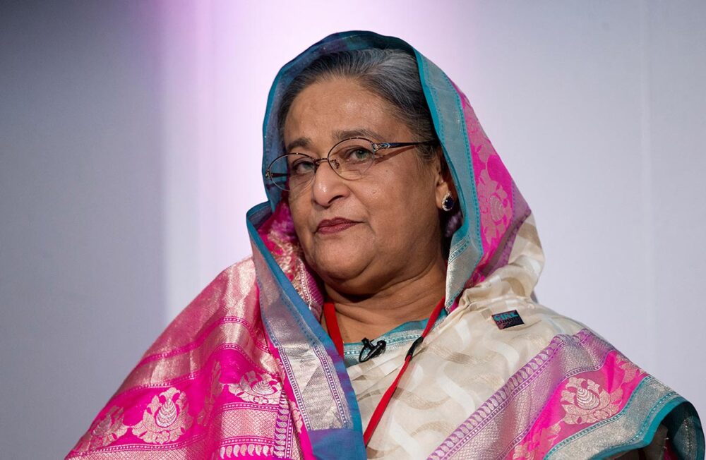 Former Prime Minister of Bangladesh, Sheikh Hasina, in London in July 2014. Photo: © Oli Scarff / Pool / AFP Sheikh Hasina sentenced to death in Bangladesh. Photo: portrait of Hasina.
