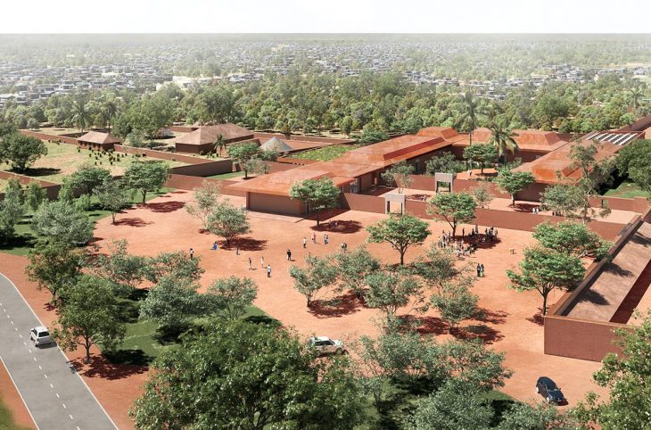 3D aerial view of the future musuem of Abomey, in Benin