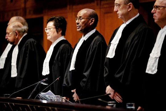 Chines judge Hangin Xue and other ICJ judges