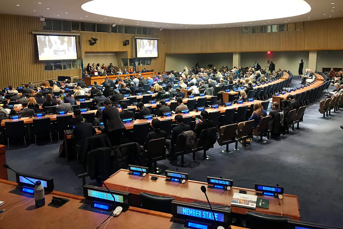 The plenary assembly of the International Criminal Court, New-York City.