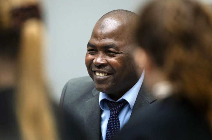 Mahamat Said, former member of the Seleka in Central Africa, smiles during his trial at the International Criminal Court (ICC) - The Hague, Netherlands