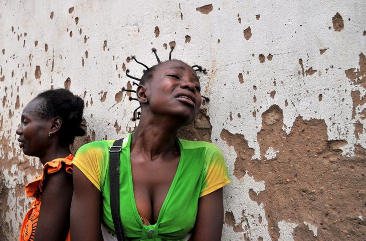 Women whose relatives have been victims of violence in the Central African Republic