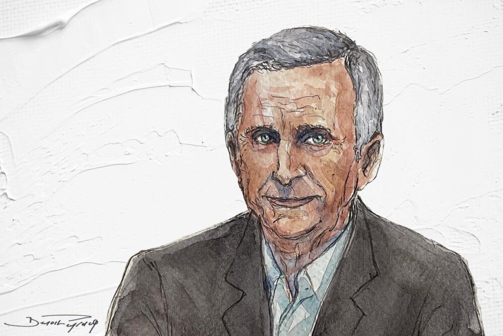 Illustration : © Benoît Peyrucq / Justice Info Christian Delage, historien et réalisateur, répond aux questions de Justice Info sur le procès de Nuremberg et le rôle des images dans les procès internationaux, lors d'un grand entretien. Illustration : portrait de Delage par Benoît Peyrucq.