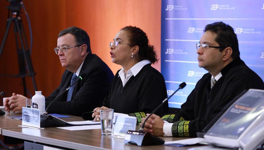 The presiding judge of Colombia's JEP: Reinere Jaramillo
