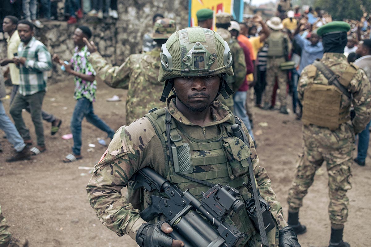 M23 soldiers in Goma, Democratic Republic of the Congo (DRC).