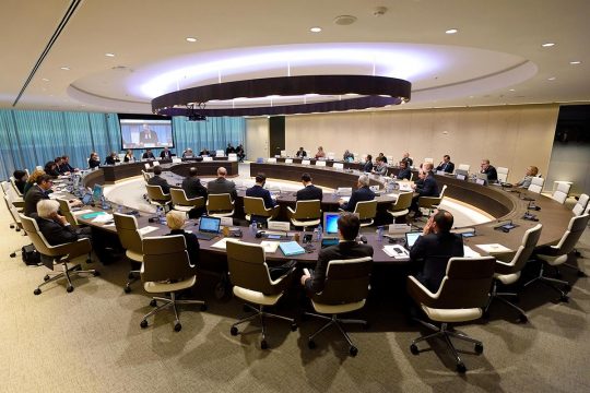 Réunion dans les bureaux d'Eurojust à La Haye (table ronde)