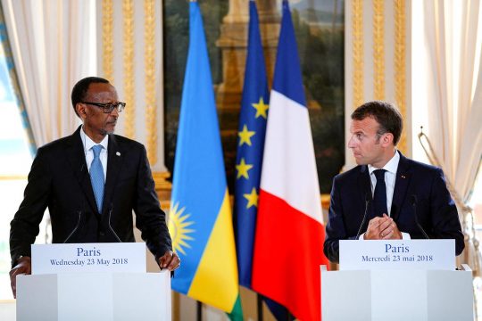 Paul Kagame et Emmanuel Macron à Paris
