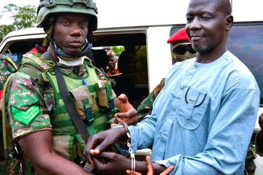 Sanna Manjang, a former ‘jungler’ for Yahya Jammeh, was arrested in Senegal and then handed over to Gambia to stand trial for alleged crimes commited in The Gambia.