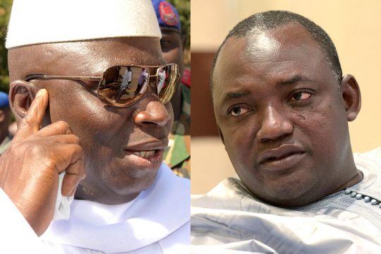 L'ex président gambien Yahya Jammeh et l'actuel président Adama Barrow