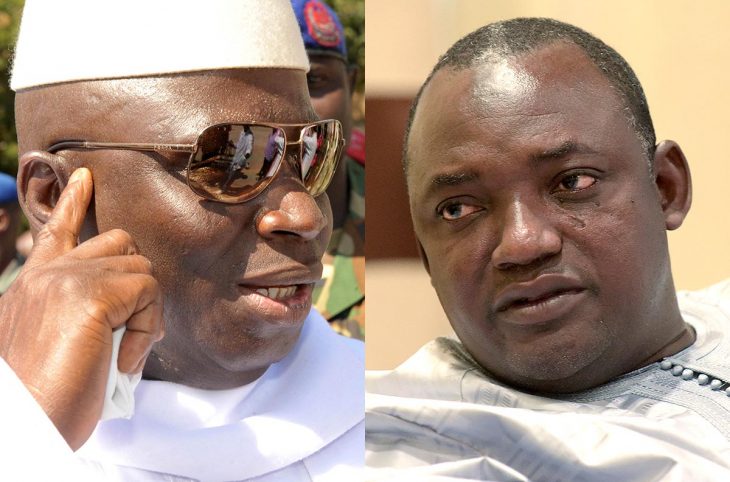 L'ex président gambien Yahya Jammeh et l'actuel président Adama Barrow