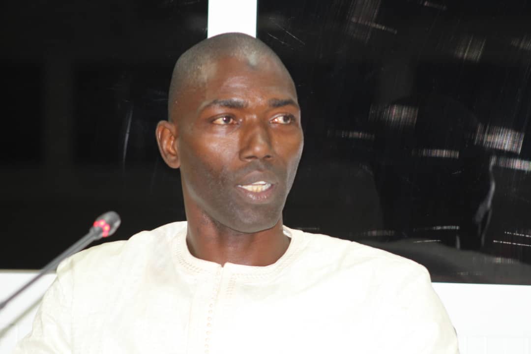 Basiru Sey testifies before the Truth Commission (TRRC) in Gambia.