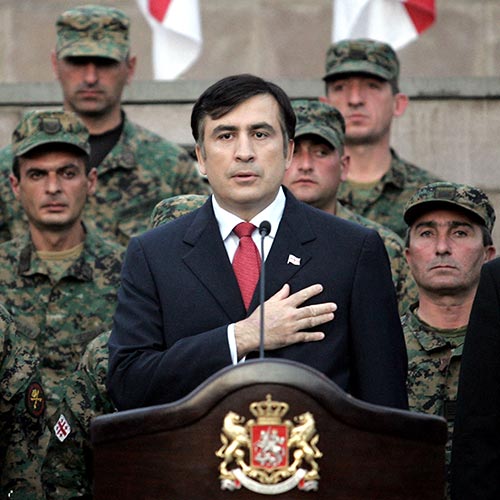 Le président géorgien Mikheil Saakachivili Le président géorgien Mikheil Saakachivili