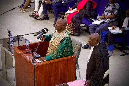 Aboubacar Sidiki Diakité, known as "Toumba", testifies in the aftermath of the stadium massacre in Conakry, Guinea.