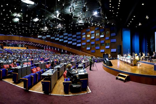 20th session (in 2021) of the Assembly of the States Parties (ASP) at the International Criminal Court (ICC) in the Hague (Netherlands).