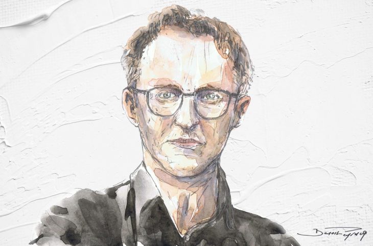 Drawing of David Van Reybrouck