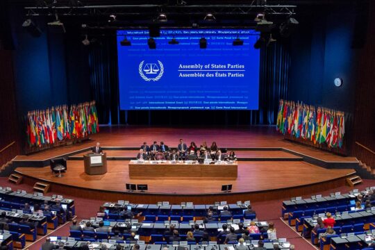 Assembly of the States Parties (ASP) to the International Criminal Court (ICC). Photo: view of an ASP from above.