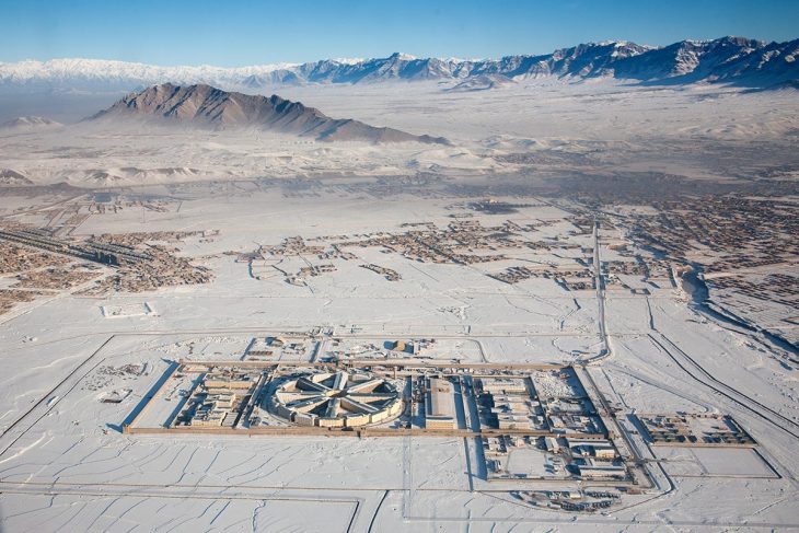 Vue aérienne de la prison de Pul-e Charkhi à Kaboul (Afghanistan)