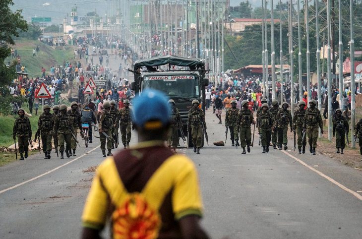 Crimes against humanity - Clashes between police and protesters in Kisumu (Kenya)
