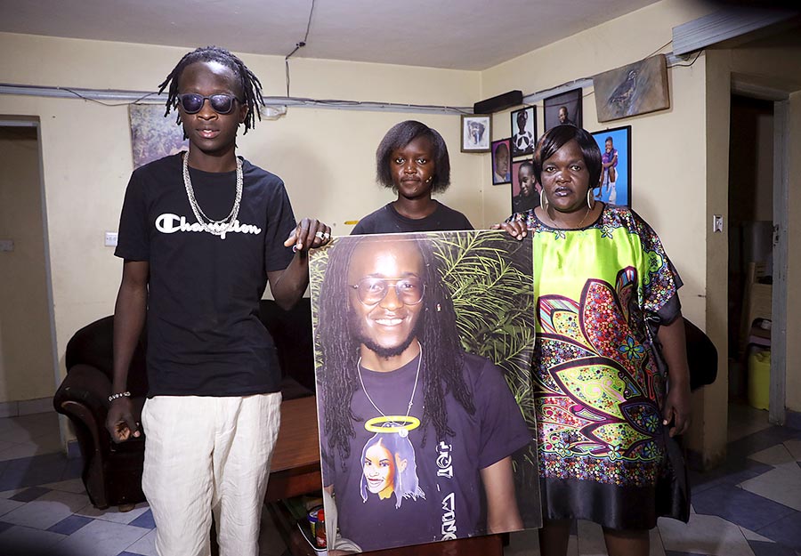 Rex Masai’s family have a photograph of him in their home in Kenya.