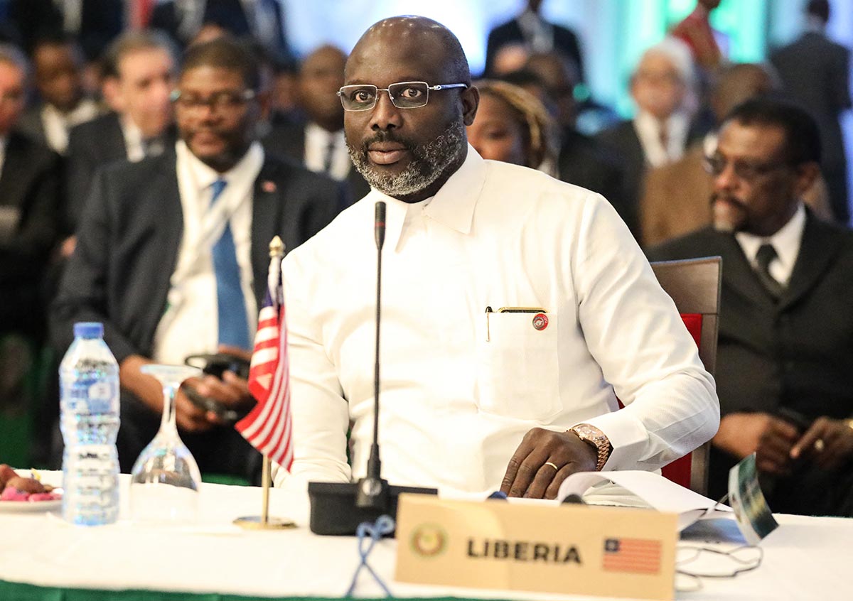 George Weah, président du Liberia