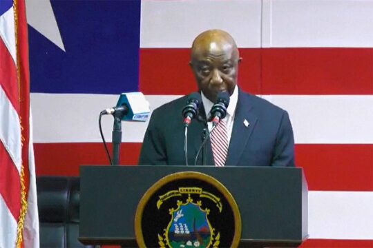 A national tribunal for war crimes in Liberia - Photo: Joseph Boakai speaks before parliament.