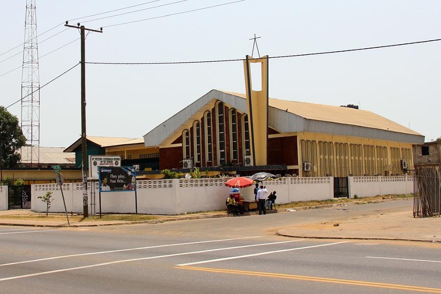 L'église luthérienne Saint-Peter, à Monrovia (Liberia)