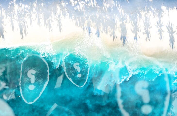 Droits de l'homme et justice transitionnelle aux Maldives - Photo d'une plage paradisiaque dans laquelle est incrustée une image d'une manifestation contre la disparition forcée d'Ahmed Rilwan.