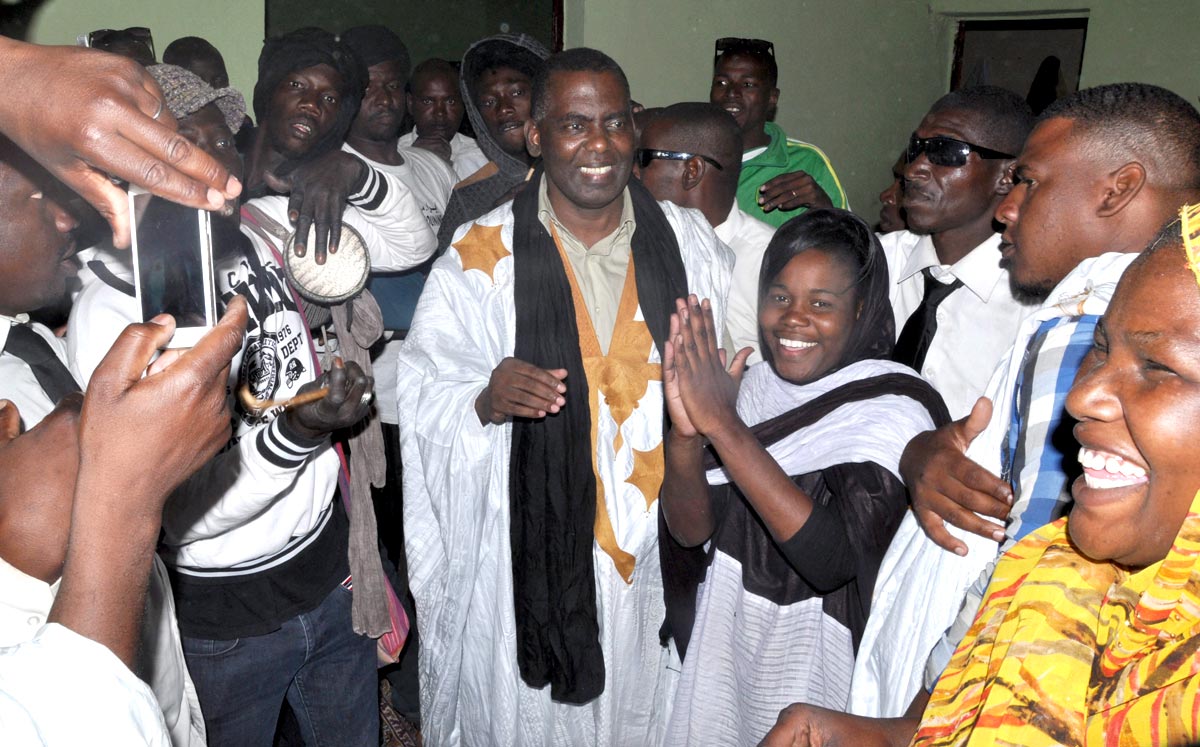 Biram Dah Abeid accueilli à sa sortie de prison Biram Dah Abeid accueilli à sa sortie de prison