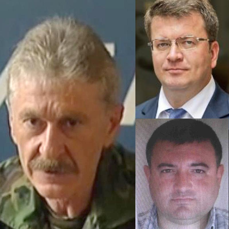 Portraits of 3 former officials of the breakaway republic of South Ossetia targeted by the ICC