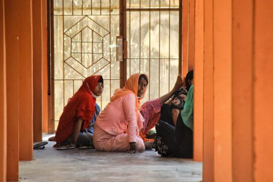 Rohingya women from Myanmar, in Bangladesh.
