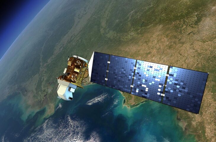 In the Lundin trial in Sweden, satellite images could be used as evidence to prosecute oil company executives accused of involvement in war crimes committed in Sudan. Photo: a Landsat satellite (NASA) observing Earth, seen from space.