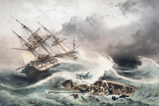 Lithograph by Sabatier produced in 1843 based on a drawing by Auguste Mayer entitled 