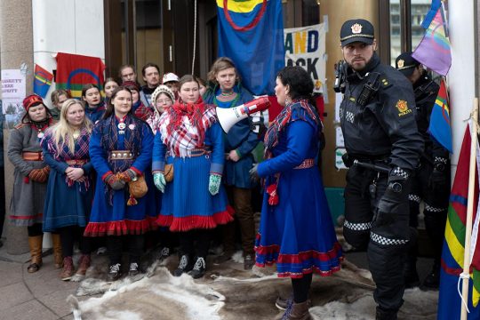 Indigenous peoples of Norway - Sami activists demonstrate in Oslo