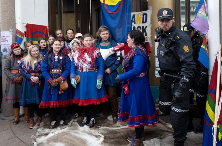 Indigenous peoples of Norway - Sami activists demonstrate in Oslo