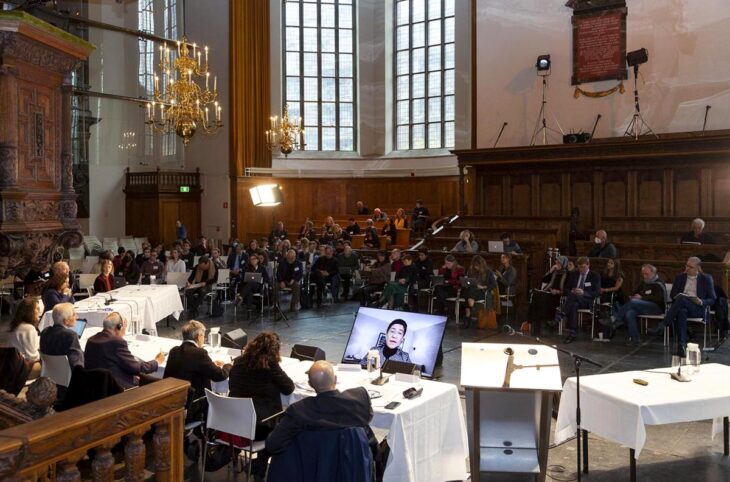 Tribunal citoyen sur les assassinats de journalistes (Nieuwe Kerk, La Haye, Pays-Bas).
